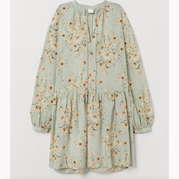 H&M Flowy Floral Dress SZ 6 /small - Picture 1 of 7